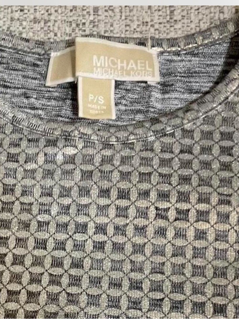 Michael kors metallic shimmer bell sleeve top - Picture 3 of 7